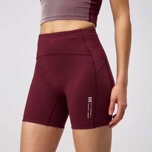 Bandit Stamina High Waist 5" Women's Compression Shorts - Burgundy
